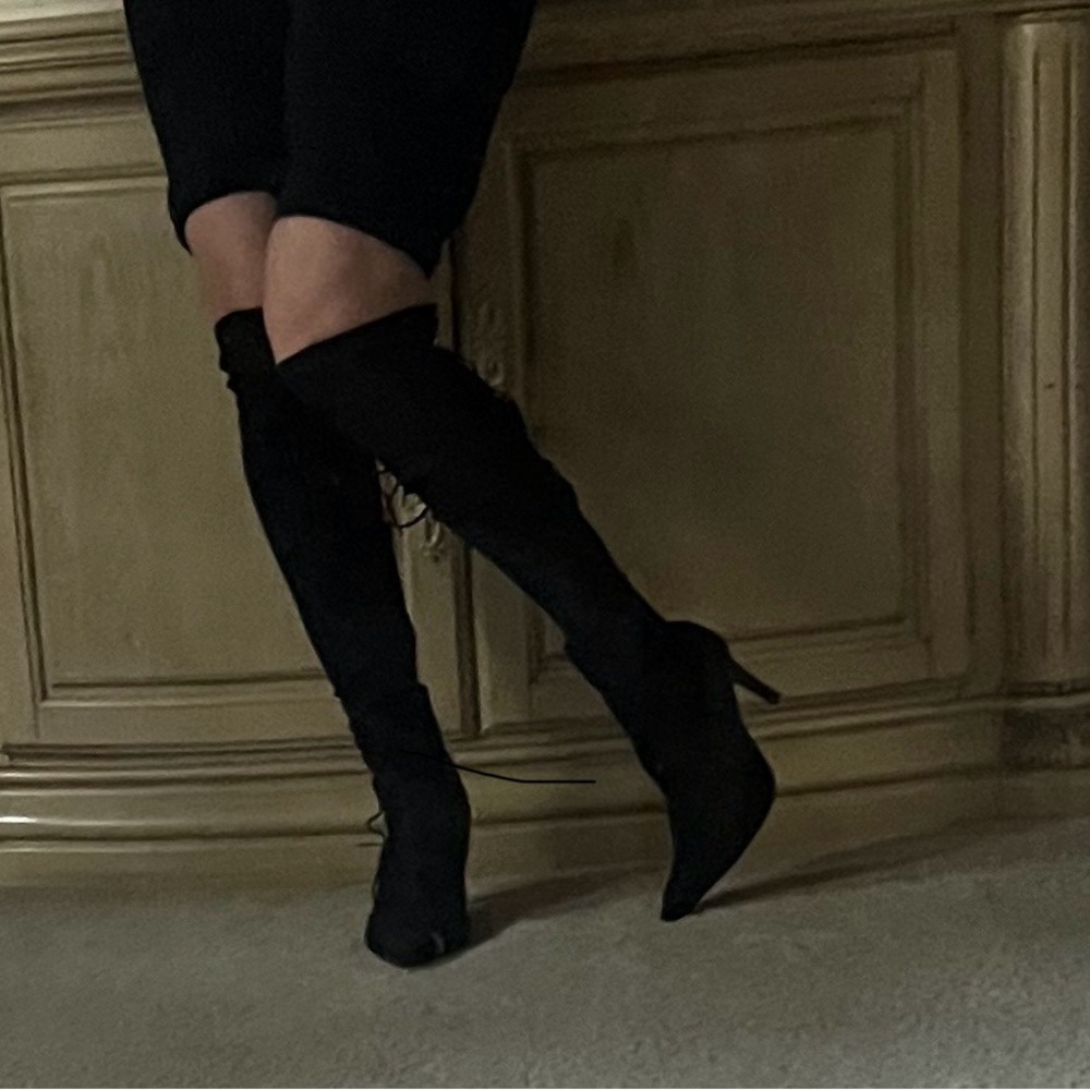 Black Spring/Summer Over The Knee Boots - Picture 5 of 15